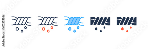 Wring icon set multiple style collection