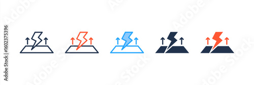 Antistatic icon set multiple style collection