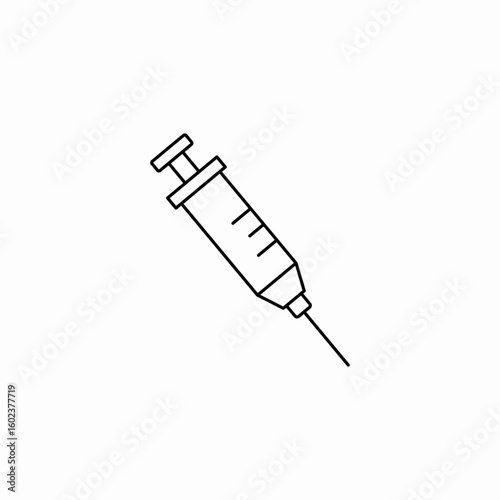medical syringe needle icon sign vector