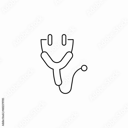 simple stethoscope tool icon sign vector
