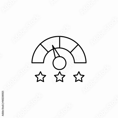 star rating performance icon sign vector