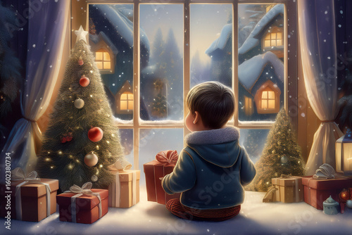 クリスマスプレゼントに喜ぶ子ども達