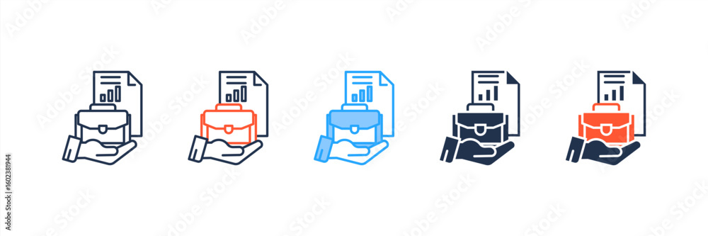 Fototapeta premium Accounting Service icon set multiple style collection