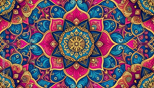 Vibrant mandala pattern