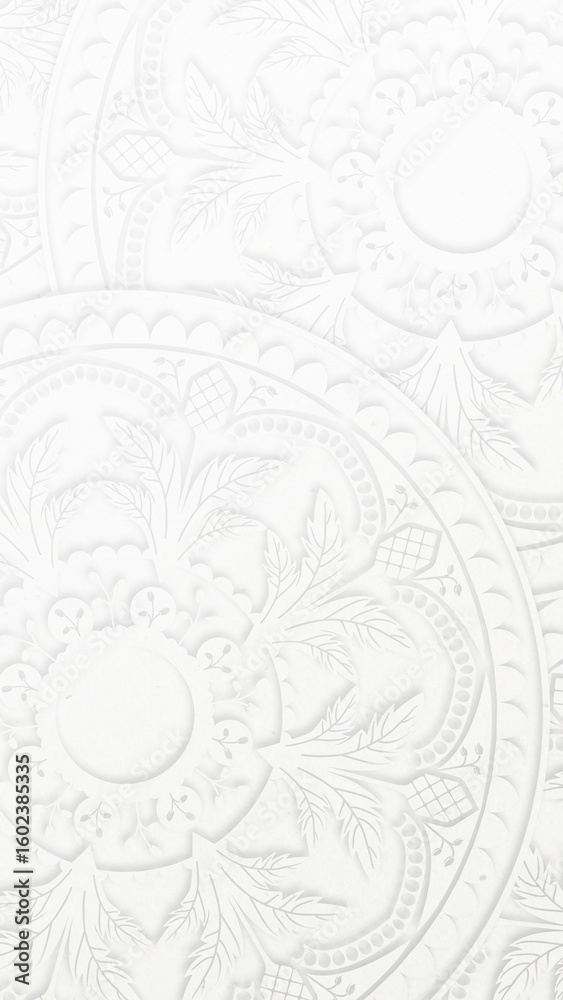 White ornamental flourish phone wallpaper