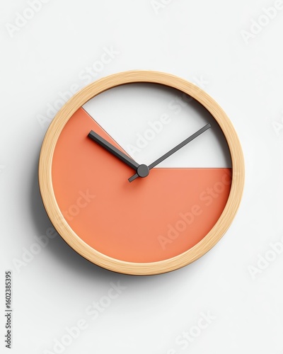 modern alarm clock, flat lay with shadows, photorealistic mockup style, realistic texture, white background