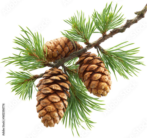 Close-up of a pine branch with cones (3)