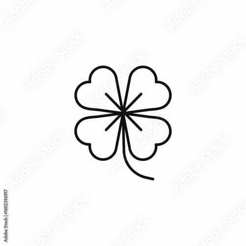 four leaf clover star icon sign vector