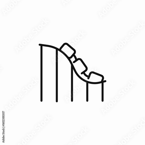 roller coaster ride icon sign vector