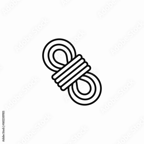 tightly coiled rope icon sign vector