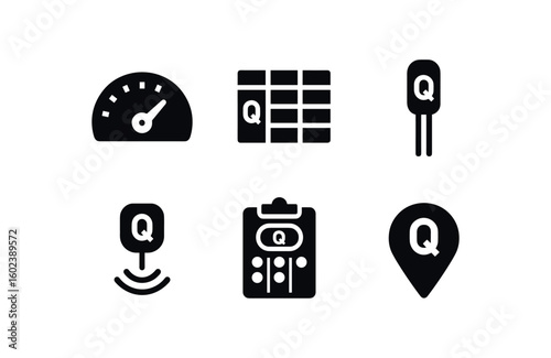 solid icon isolated quantity survey meter quantity allocation table quantity measurement probe quantity threshold sensor quantity batch tracker quantity inde marker