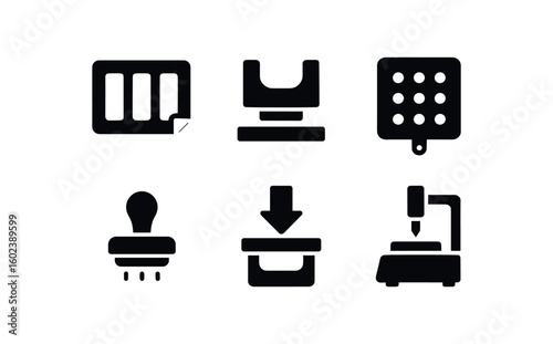solid icon isolated imprint traer film imprint mold cavity imprint sensor array imprint embossing pad imprint replicator unit imprint indentation tester