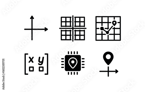 solid icon isolated coordinate ais crosshair coordinate overlay coordinate mapping node coordinate traorm matri coordinate geolocator chip coordinate origin marker