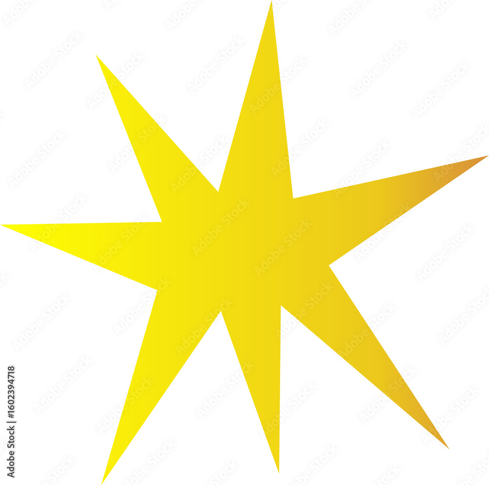 Obraz premium Complex star gold color icon
