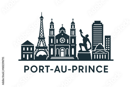 Port‑au‑Prince city skyline with iconic buildings and landmarks