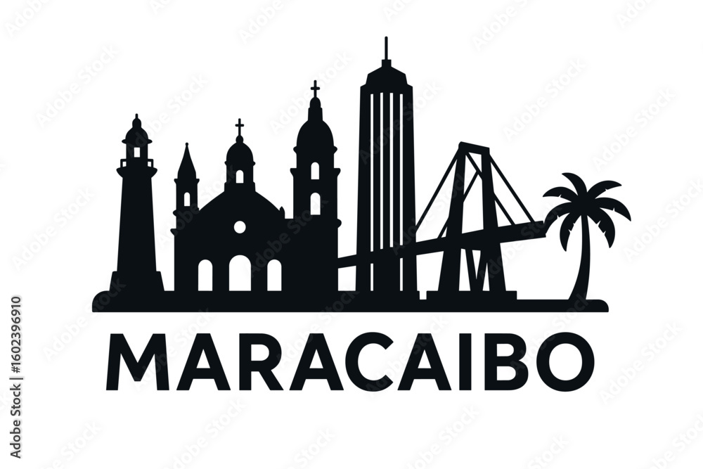 Obraz premium Maracaibo city skyline with iconic buildings and landmarks
