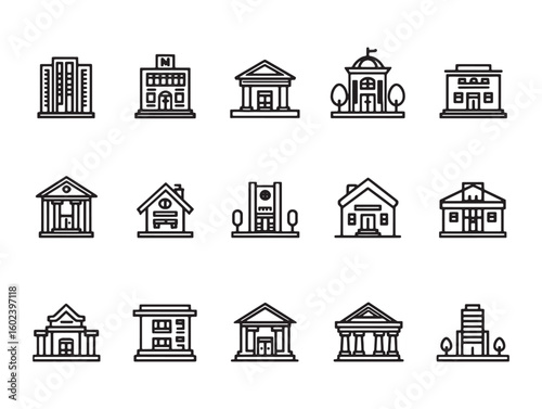 Property dispute ultra minimalist 2D icons