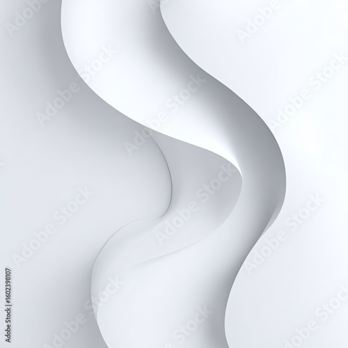 Abstract White Curve