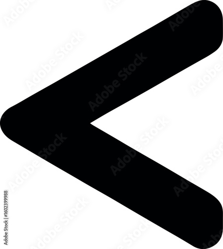 Less Than Sign vector silhouette design