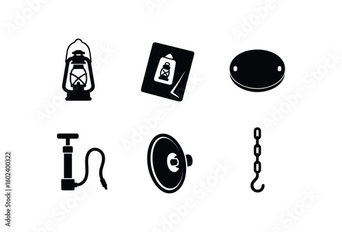 solid icon isolated sty restoration kit sty cleaning cloth sty base plate sty fuel pump sty reflector sty hanging