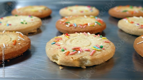 Close-Up of Homemade Cookies Cooling on Baking Rack