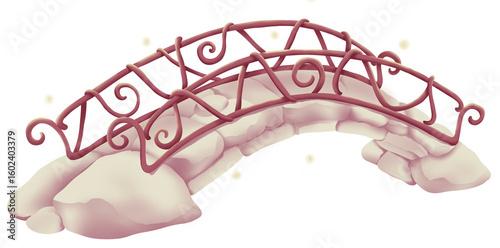 Fotografie Enchanted Bridge Illustration