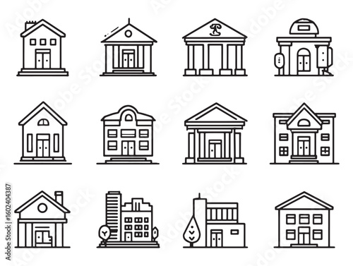 Real Estate Law Ultra Minimalist 2D Line Art