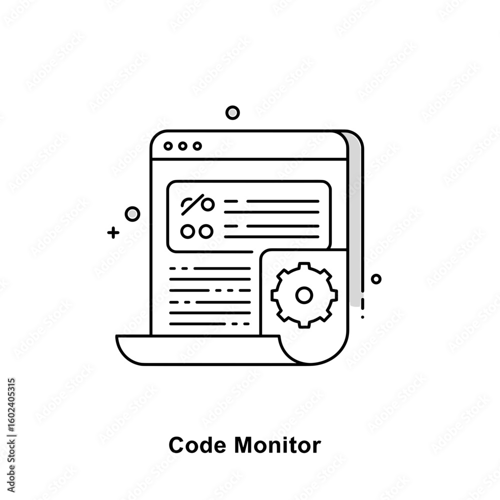 Code monitor displaying programming interface in minimalist design Code monitor displaying programming interface in minimalist design