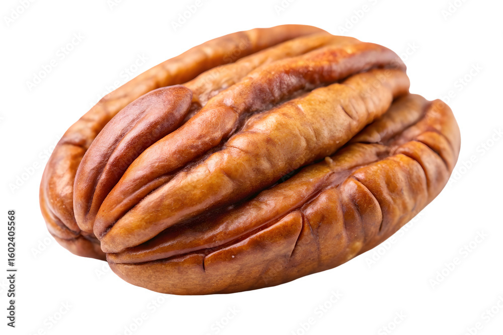 Pecan nut isolated on transparent background full depth of field fresh healthy snack food Pecan nut isolated on transparent background full depth of field fresh healthy snack food