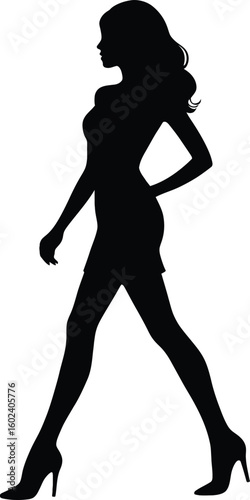 Confident Woman Walking Silhouette