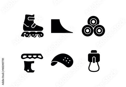 solid icon isolated rollerblades module rollerblades fe slider rollerblades speed skate wheels rollerblades cuff support rollerblades toe cap cover rollerblades lace lock