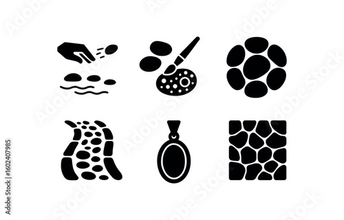 solid icon isolated pebble skipping pebble painting kit pebble inspi coaster pebble garden pathway pebble jewelry pendant pebble mosaic tile