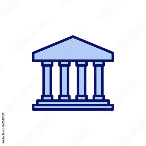 Bank icon vector. Bank sign and symbol, museum, university