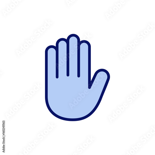 Hand icon vector. hand sign and symbol. palm