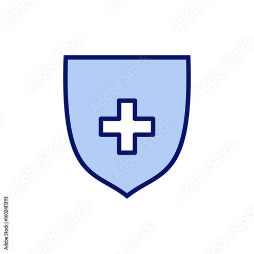 Health insurance icon vector. Insurance health document sign and symbol