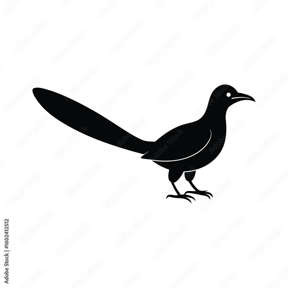 Obraz premium a motmot bird full black silhouette vector illustration on white background