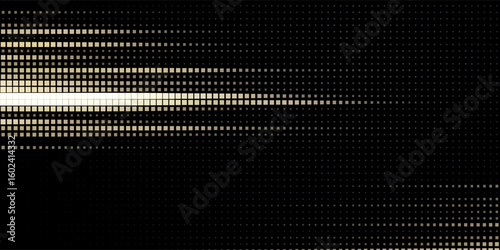 Trendy glitch pattern on dark background. Abstract geometric elements. vector illustration