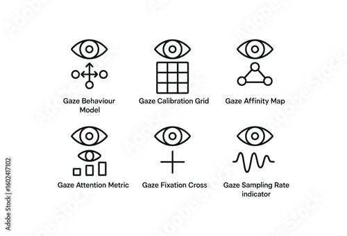 straight perfect stroke icon mono icons style isolated gaze behaviour model gaze calibration gaze affinity map gaze attention metric gaze fiation gaze sampling rate indicator