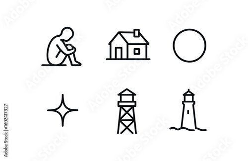 straight perfect stroke icon mono icons style isolated lones shadow lones barren cabin lones hollow echo lones glimmer lones silent watchtower lones fading