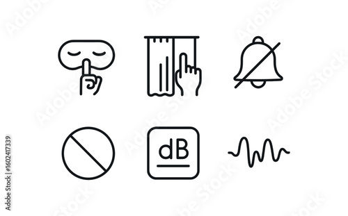 straight perfect stroke icon mono icons style isolated silence ambient mask silence hush curtain silence meditation silence void indicator silence decibel floor silence waveform