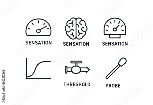 straight perfect stroke icon mono icons style isolated sensation sensation scale dial sensation sensory corte map sensation intensity meter sensation adaptation curve sensation threshold