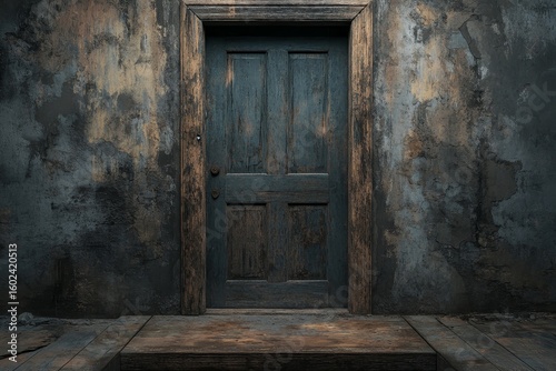 Interior background with a door, providing a versatile and open design for various settings, Generative AI