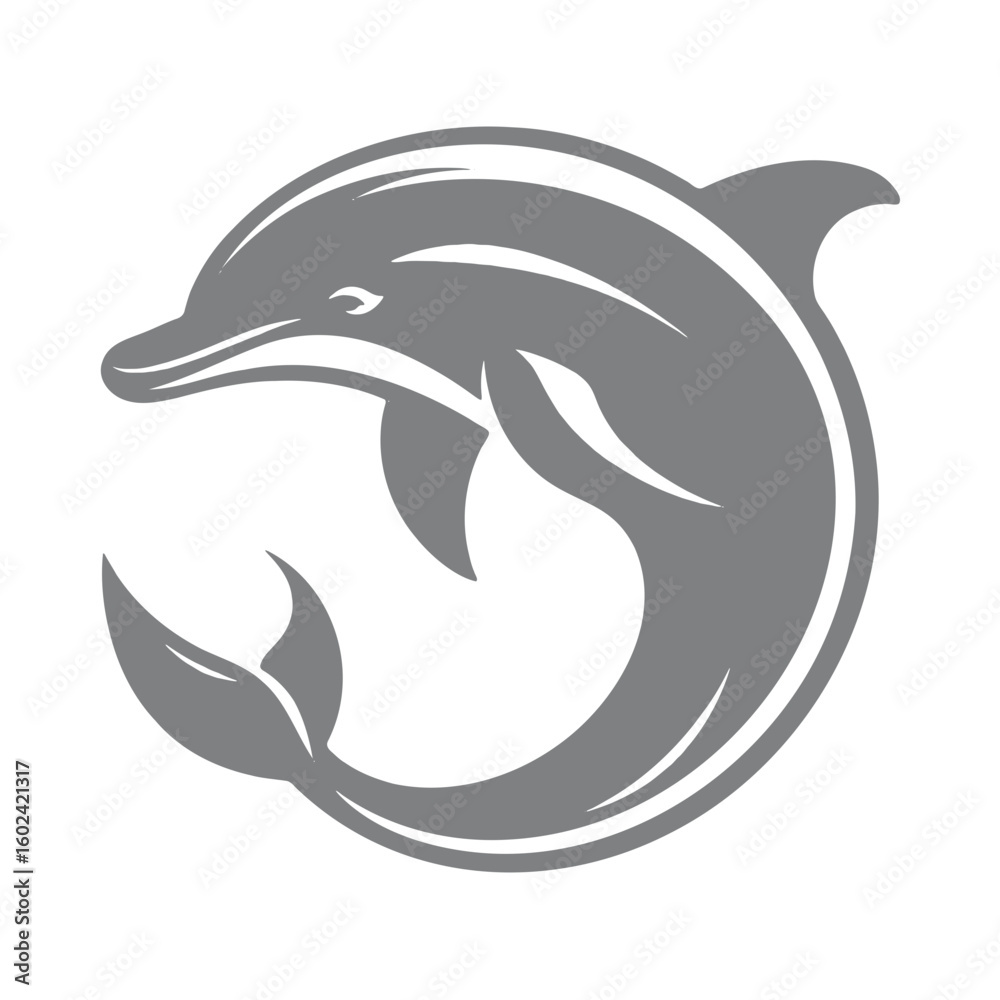 Fototapeta premium Silhouette of dolphin