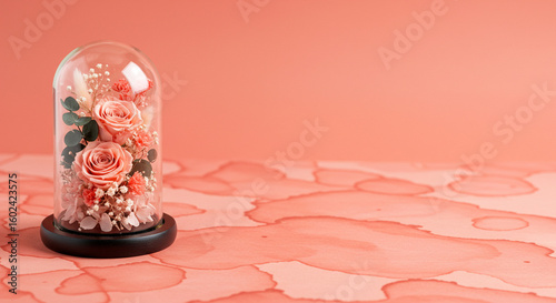 Preserved roses in glass dome perfect gift for her romantic floral arrangement home decor birthday present 100 character