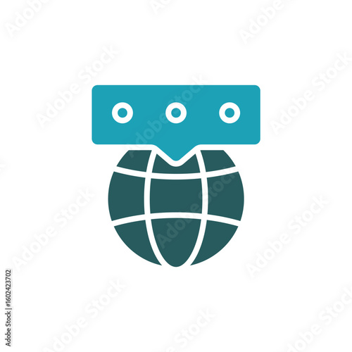 domain icon. vector.Editable stroke.linear style sign for use web design,logo.Symbol illustration.