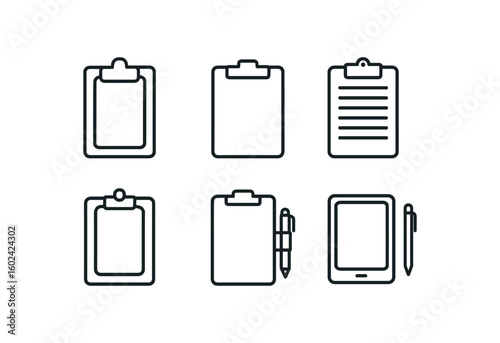 straight perfect out stroke icon mono icons style isolated clipboard leather cover clipboard magnetic clip clipboard legal pad refill clipboard adjustable hinge clipboard pen holster