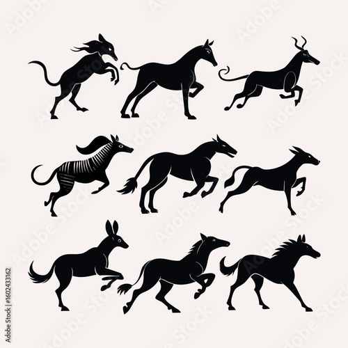 Photography Silhouettes of Fast-Running and Jumping Animals