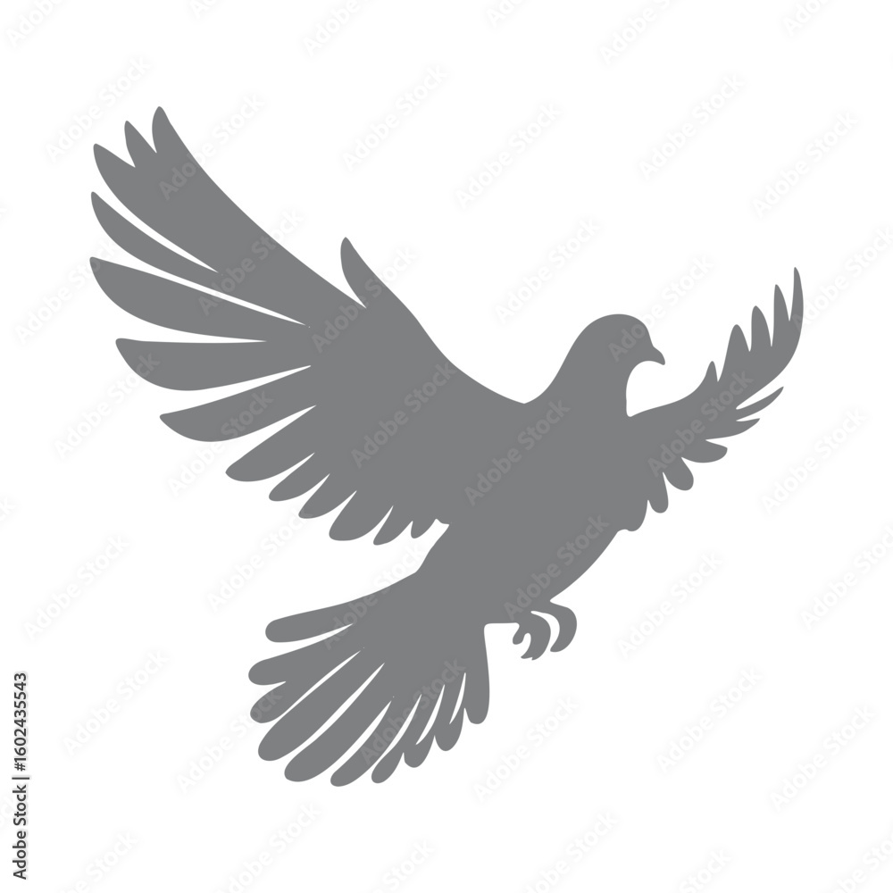 Obraz premium Silhouette of flapping bird