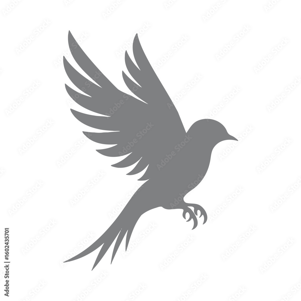 Obraz premium Silhouette of flapping bird