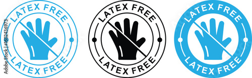 Latex Free Icon – Allergen-Free Product Label for Packaging and Branding
